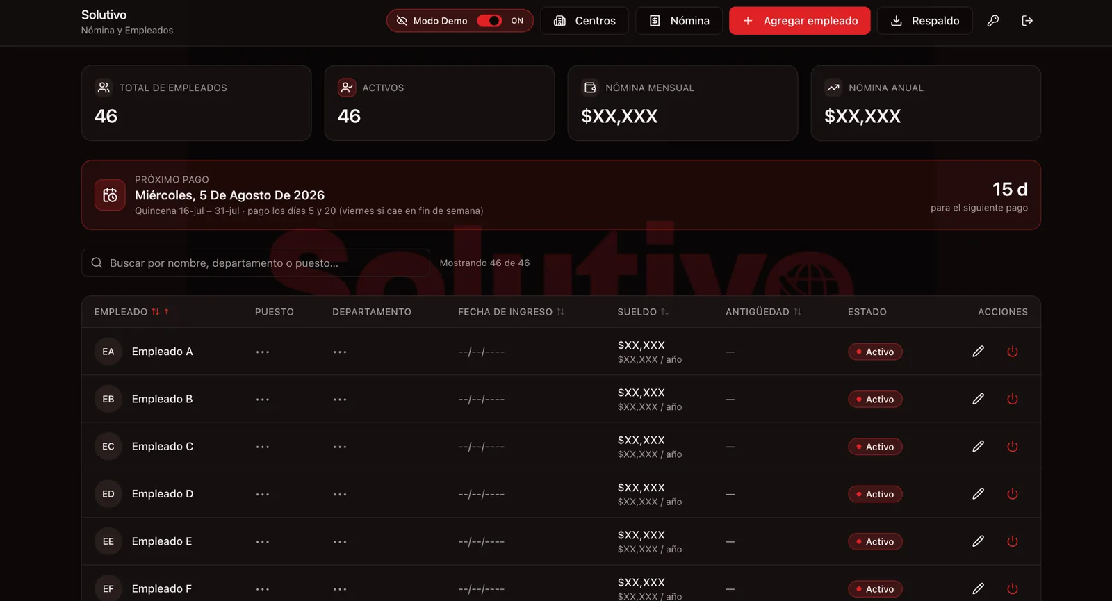 Financial Dashboard screenshot 1